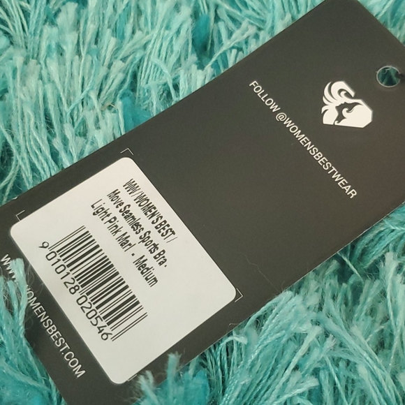 nwt women's best wear pink sports bra med racer - Picture 4 of 5